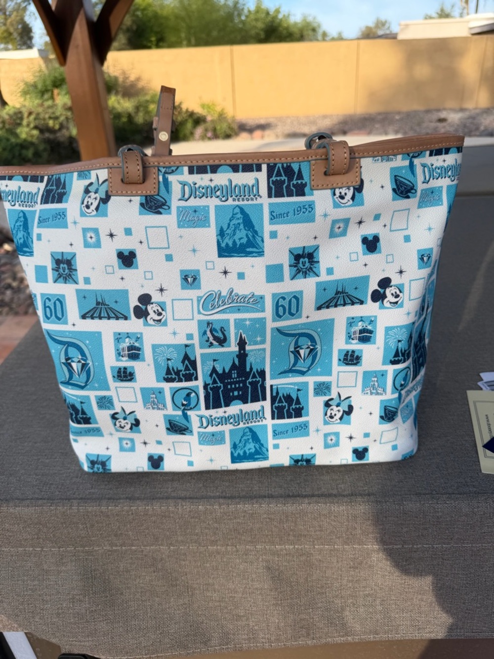 Disney Blue and Tan Canvas tote